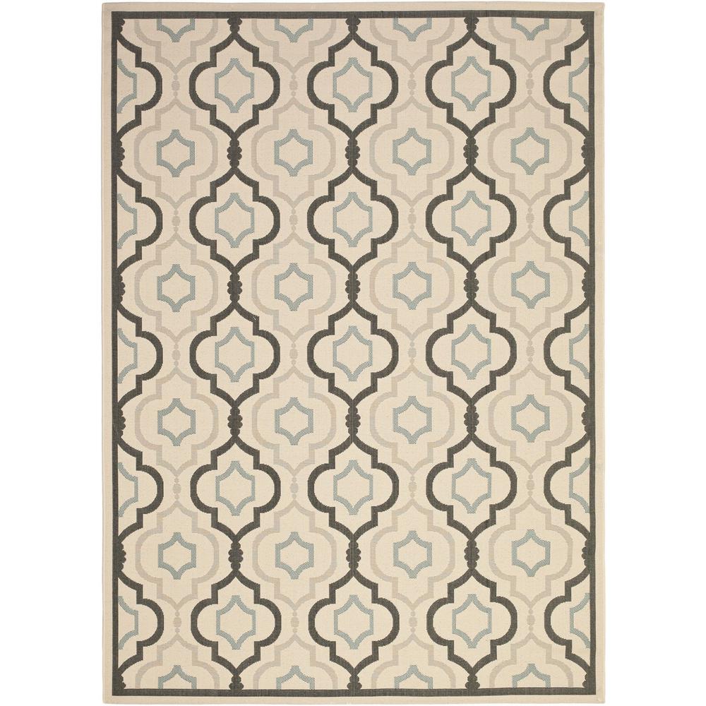 COURTYARD, BEIGE / BLACK, 9' X 12', Area Rug, CY7938-256A18-9