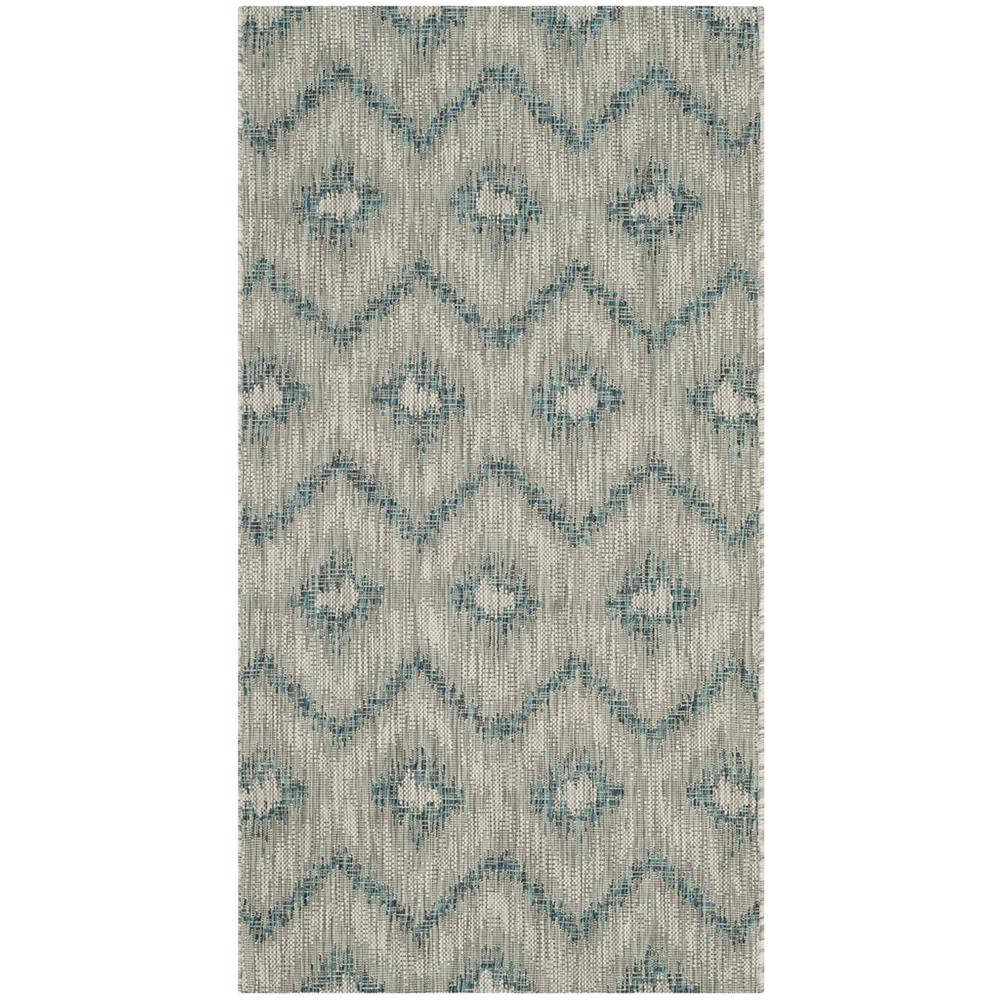 COURTYARD, GREY / BLUE, 2'-7" X 5', Area Rug, CY8463-37212-3