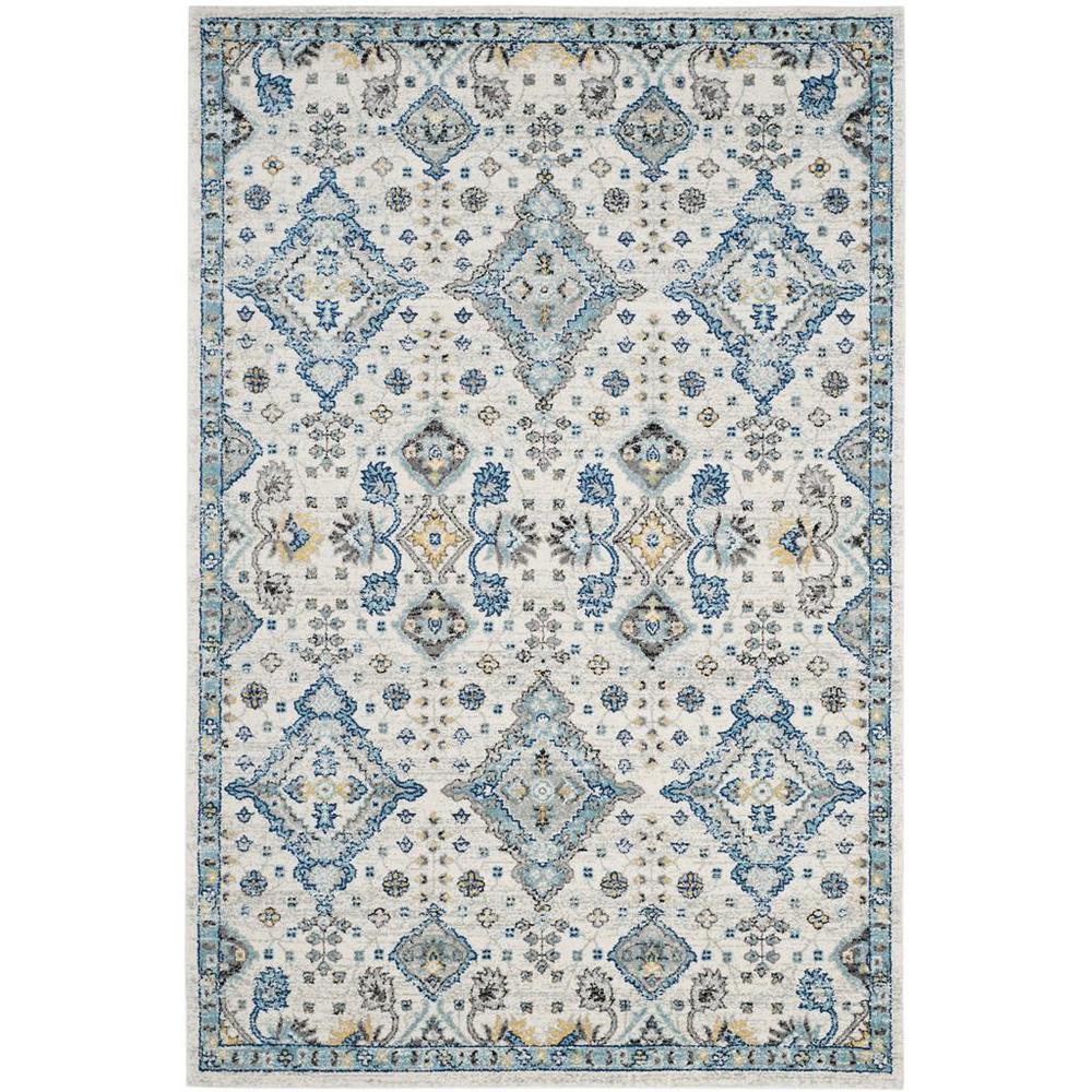 EVOKE, IVORY / LIGHT BLUE, 11' X 15', Area Rug, EVK224C-1115