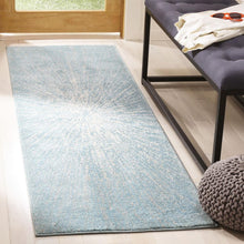 EVOKE, AQUA / IVORY, 2'-2" X 13', Area Rug