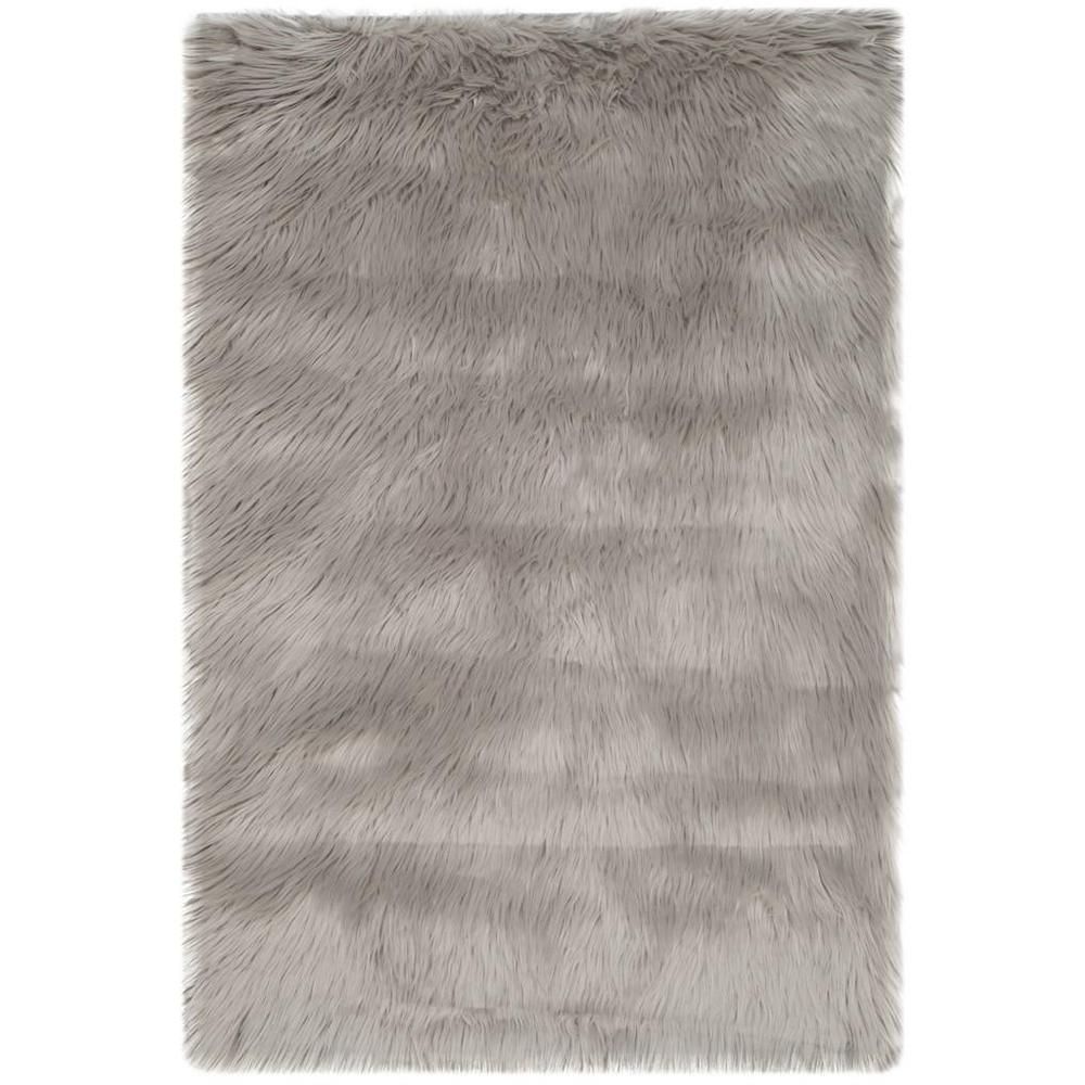 FAUX SHEEP SKIN, GREY, 3' X 5', Area Rug, FSS235D-3