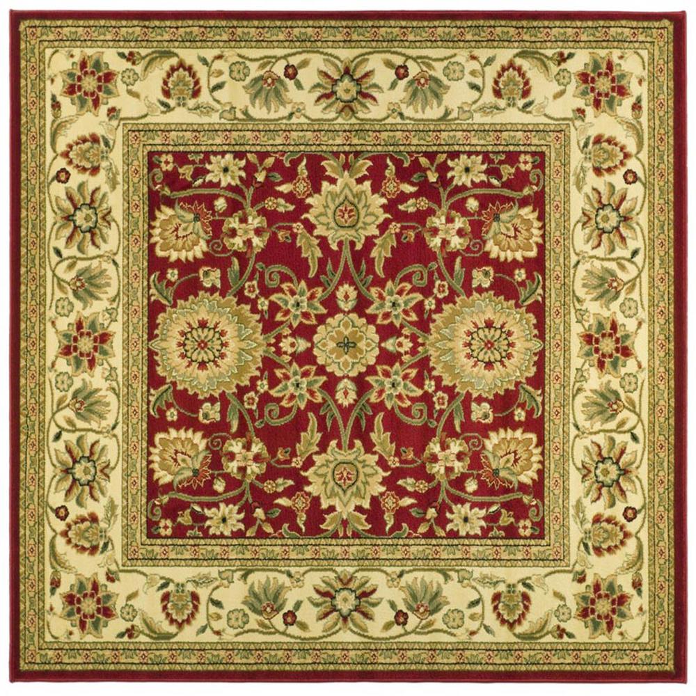 LYNDHURST, RED / IVORY, 8' X 8' Square, Area Rug, LNH212F-8SQ