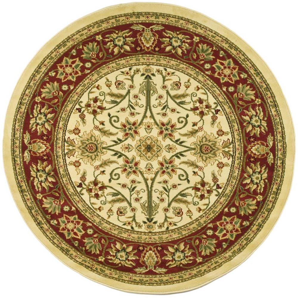 LYNDHURST, IVORY / RED, 8' X 8' Round, Area Rug, LNH212K-8R
