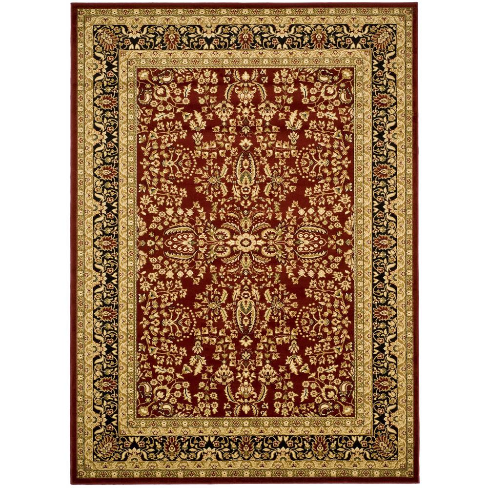 LYNDHURST, RED / BLACK, 12' X 18', Area Rug
