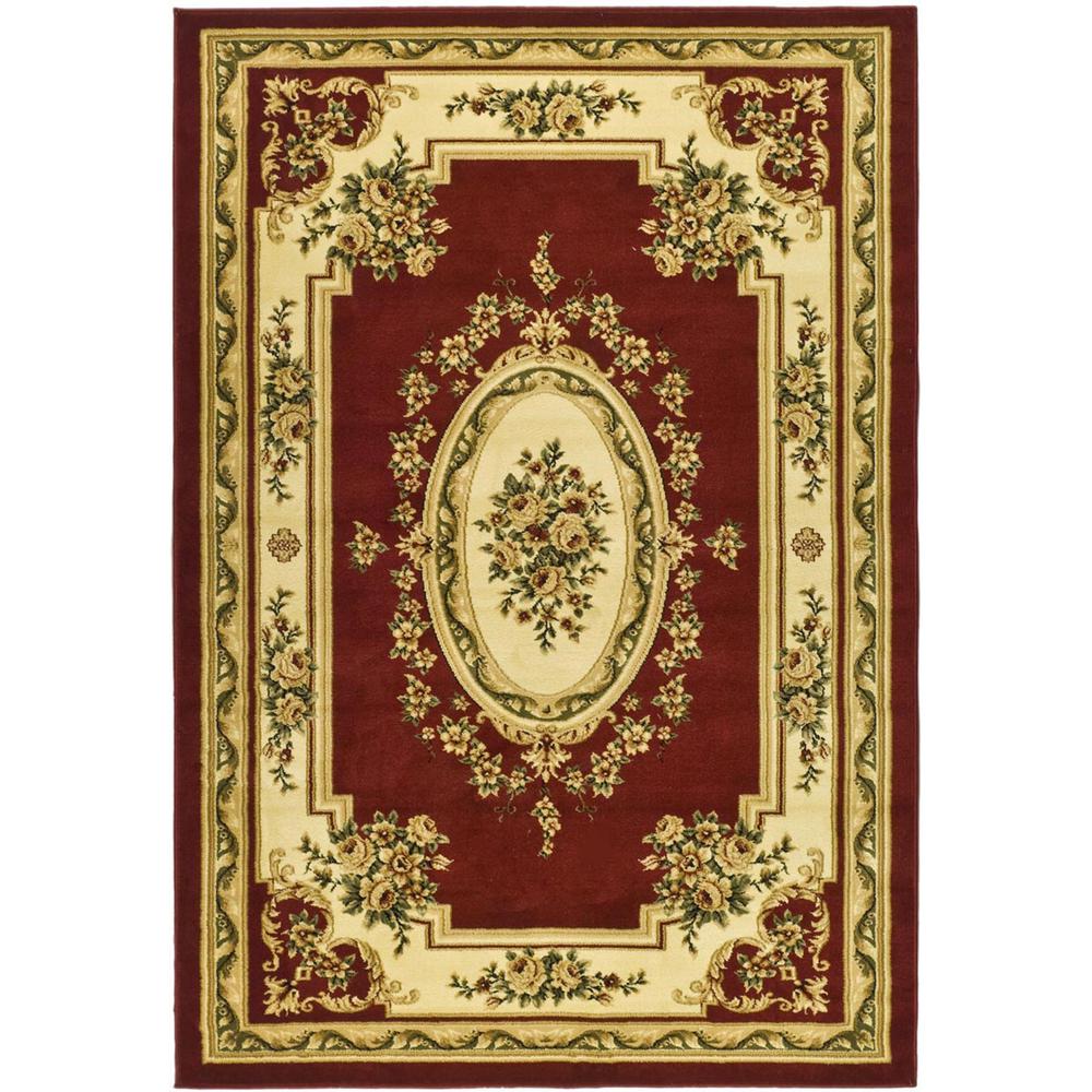 LYNDHURST, RED / IVORY, 5'-3" X 7'-6", Area Rug, LNH218C-5