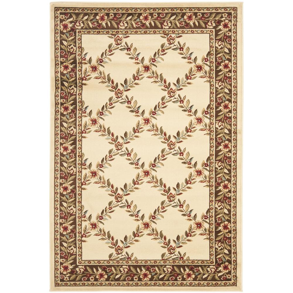 LYNDHURST, IVORY / BROWN, 4' X 6', Area Rug, LNH557-1225-4