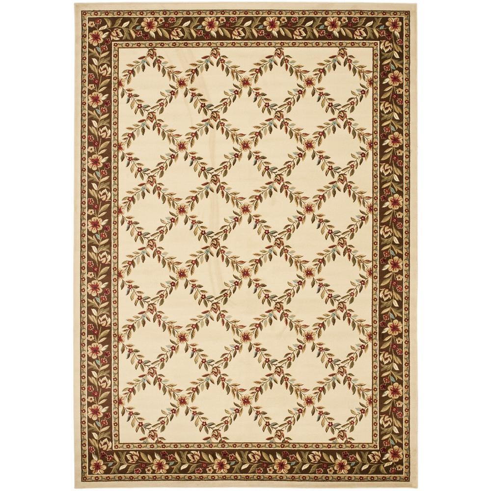 LYNDHURST, IVORY / BROWN, 8'-9" X 12', Area Rug, LNH557-1225-9