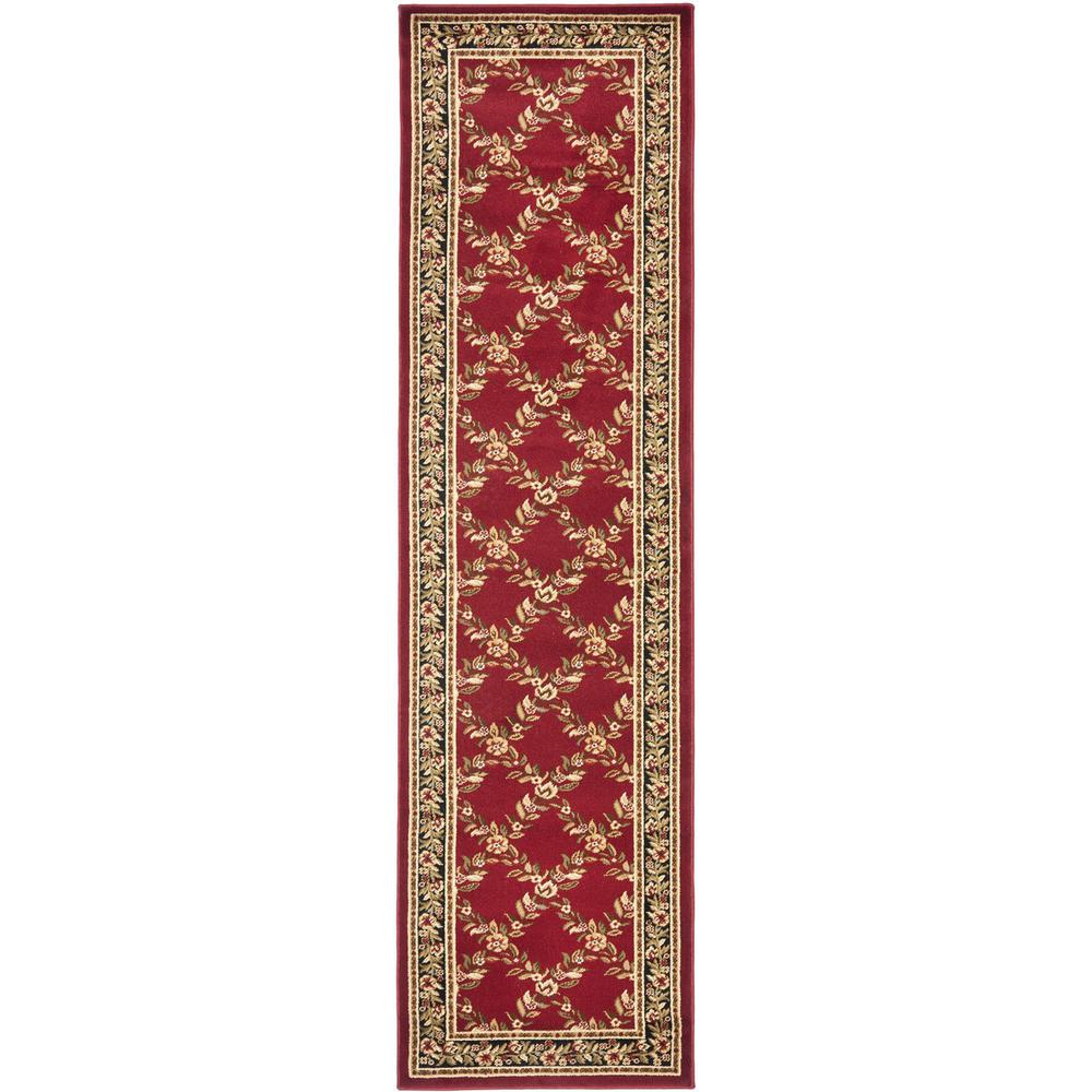 LYNDHURST, RED / BLACK, 2'-3" X 16', Area Rug, LNH557-4090-216