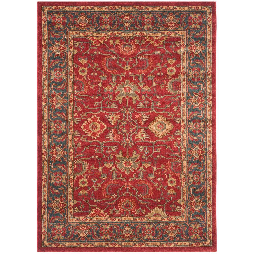 MAHAL, RED / NAVY, 4' X 5'-7", Area Rug