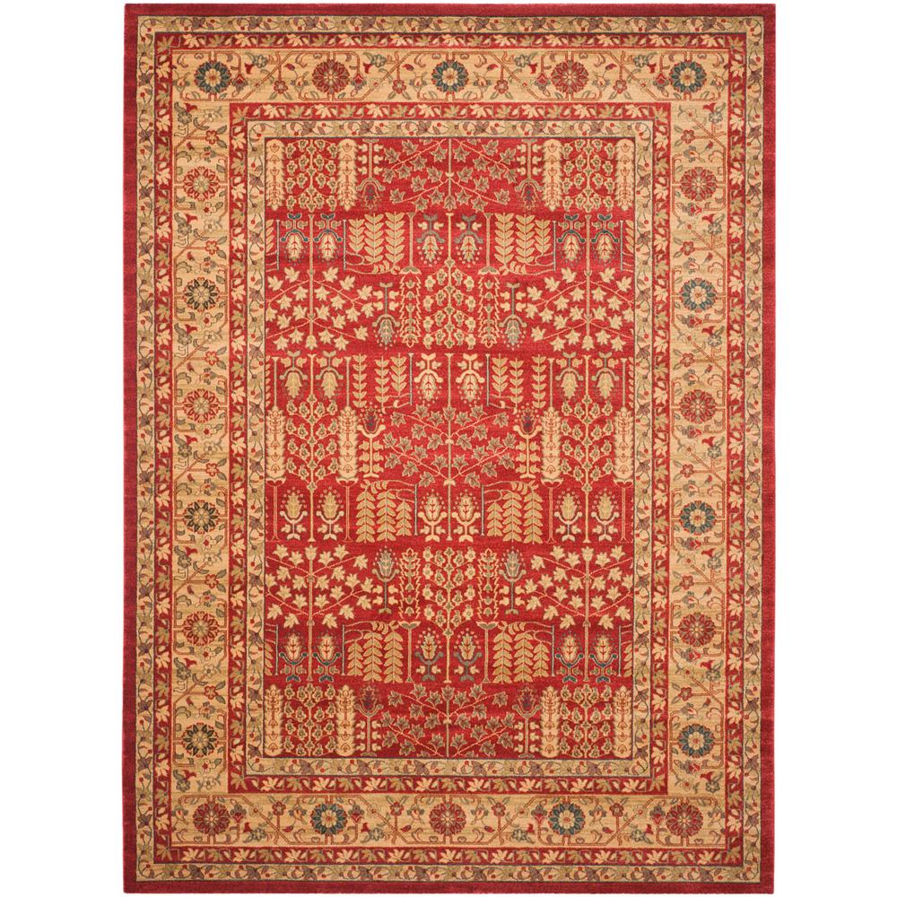 MAHAL, RED / NATURAL, 8' X 11', Area Rug, MAH697A-8