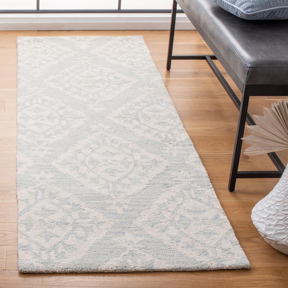 MICRO-LOOP, LIGHT BLUE, 2'-3" X 7', Area Rug