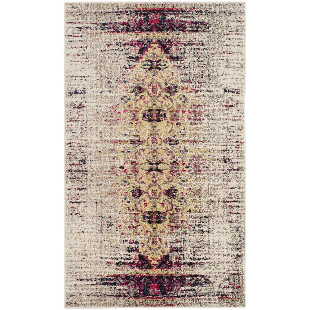 MONACO, IVORY / PINK, 3' X 5', Area Rug, MNC209R-3