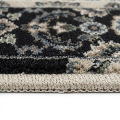 Light Beige and Anthracite Area Rug with Power Loomed Polypropylene