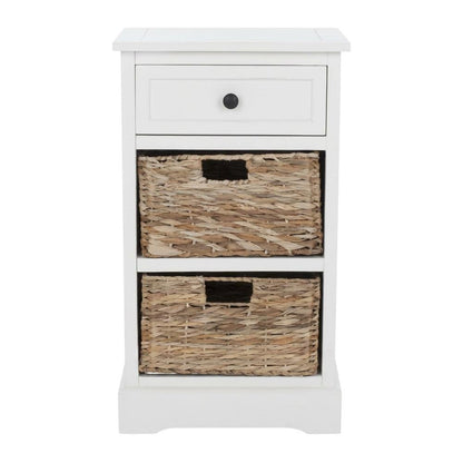 White Washed, Side Table, Quality Build, Durable Wood Frame