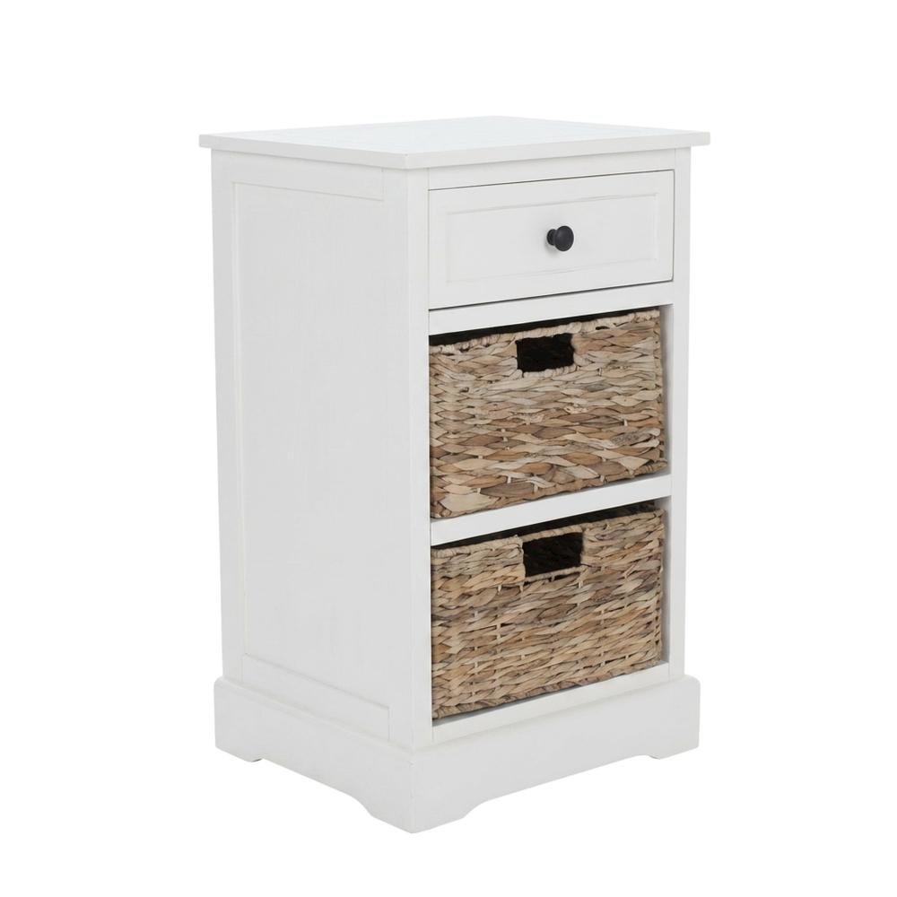 White Washed, Side Table, Quality Build, Durable Wood Frame