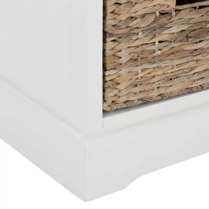 White Washed, Side Table, Quality Build, Durable Wood Frame