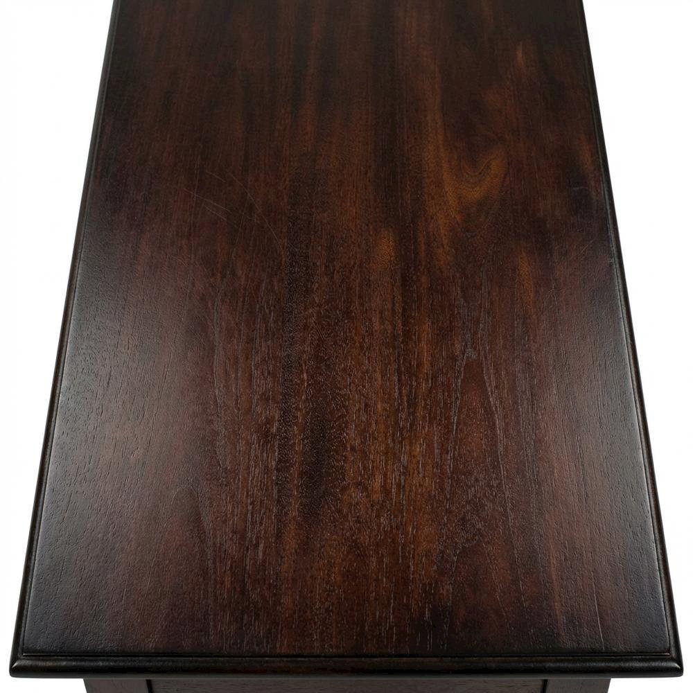 Cherry Wood Coffee Table with 2 Drawers and Shelf Storage