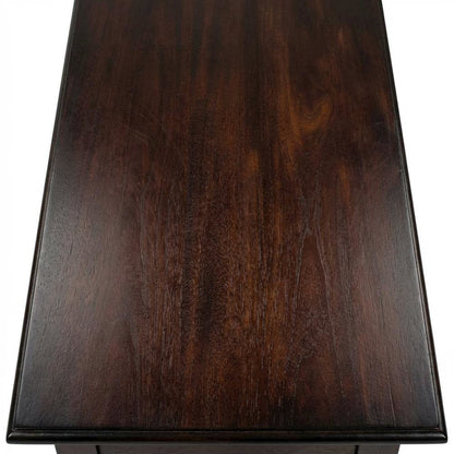 Cherry Wood Coffee Table with 2 Drawers and Shelf Storage