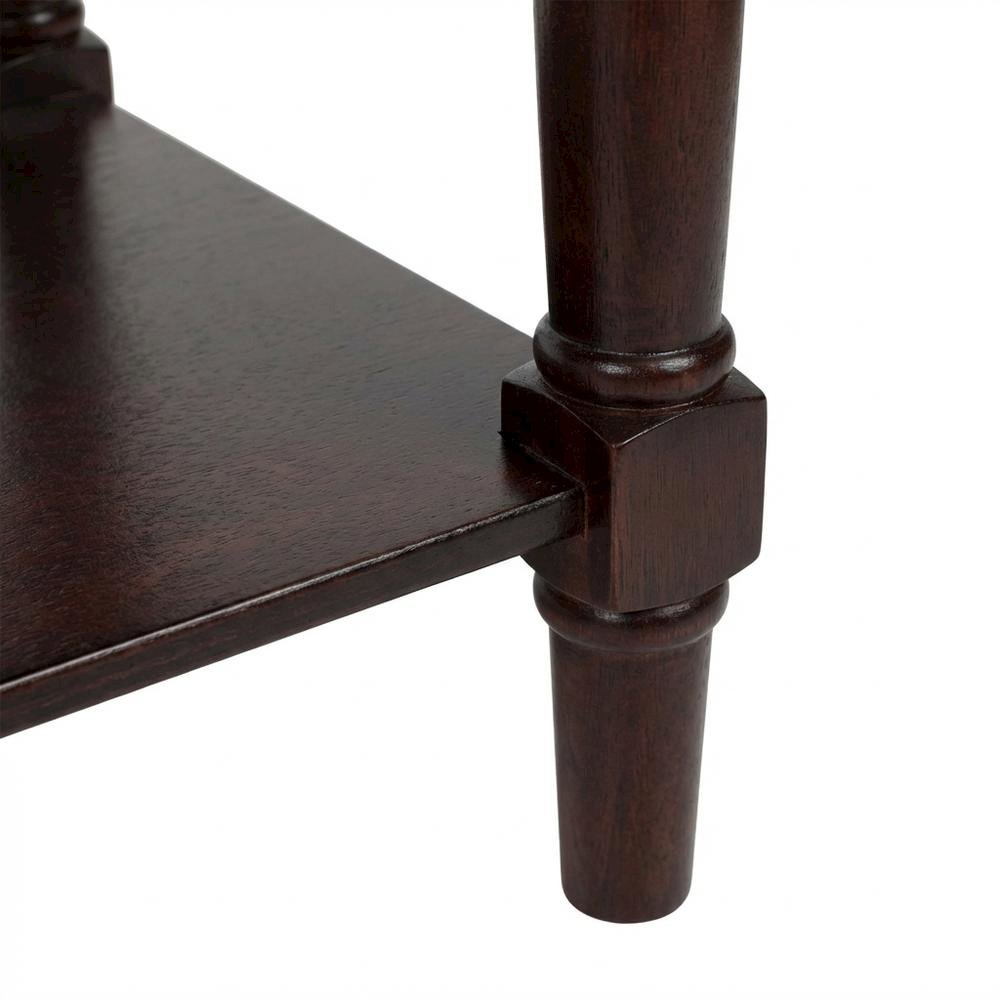 Cherry Wood Coffee Table with 2 Drawers and Shelf Storage