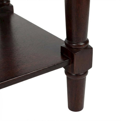 Cherry Wood Coffee Table with 2 Drawers and Shelf Storage