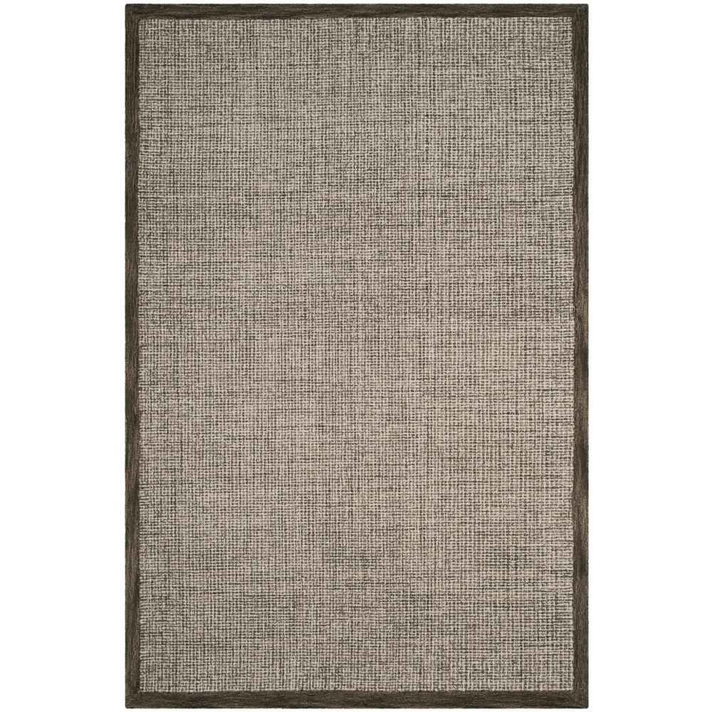 Abstract, BROWN / IVORY, 6' X 9', Area Rug