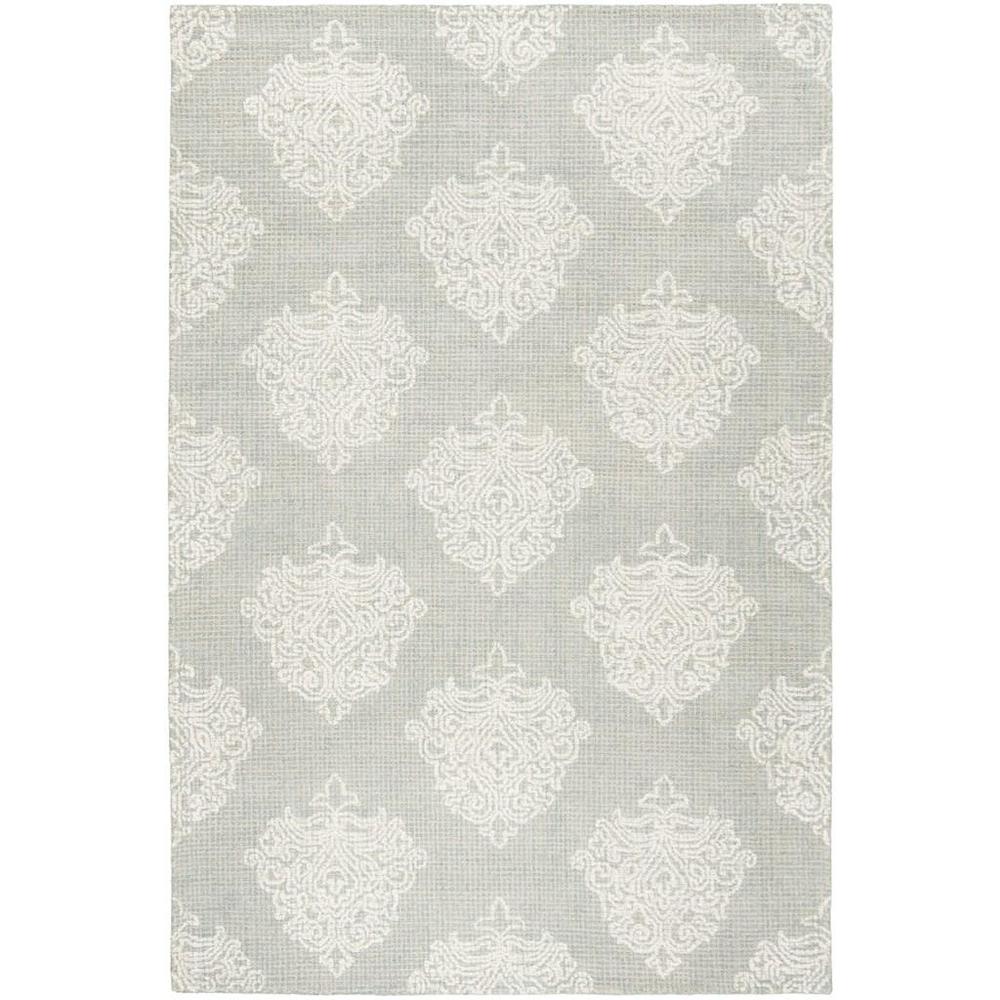 Abstract, AQUA / IVORY, 6' X 9', Area Rug