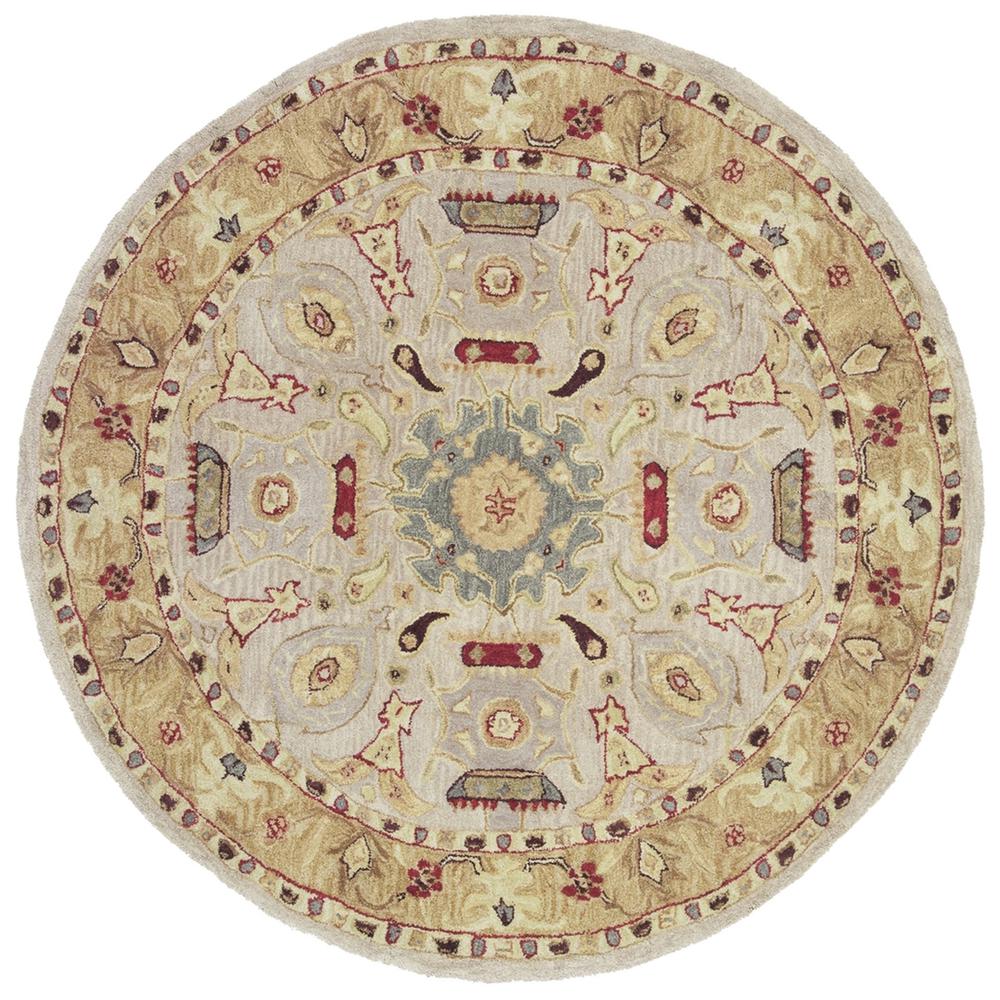 ANATOLIA, IVORY / GOLD, 8' X 8' Round, Area Rug, AN543C-8R