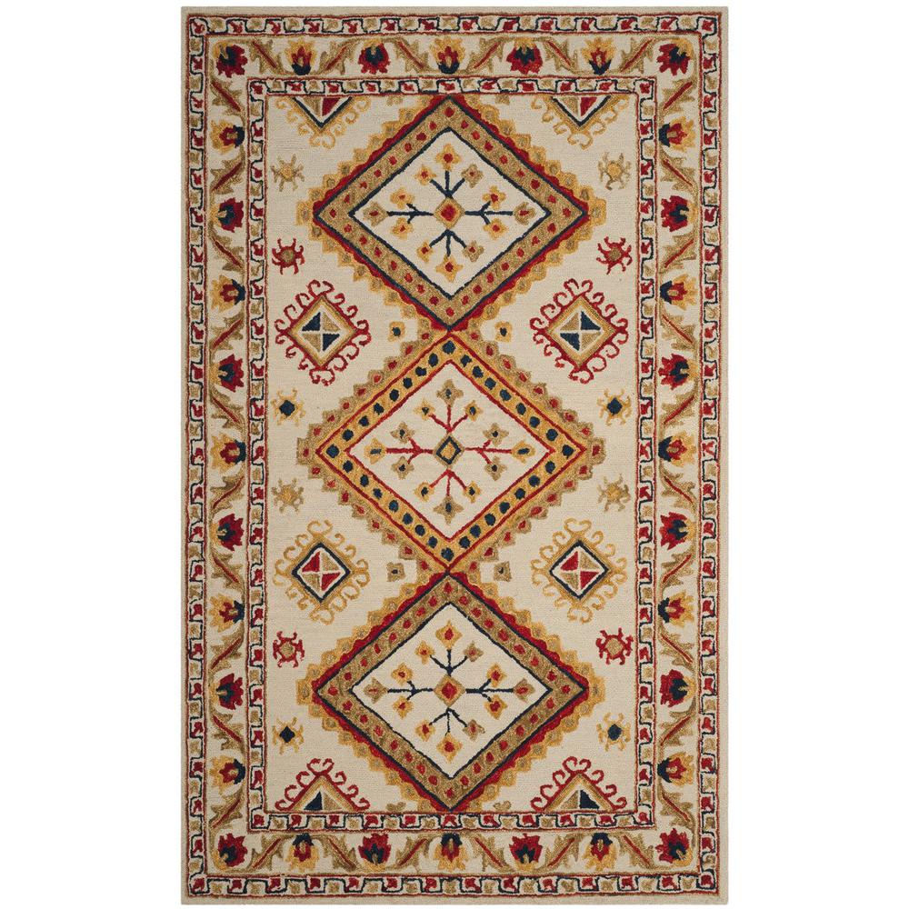 ASPEN, IVORY / MULTI, 5' X 8', Area Rug, APN706A-5