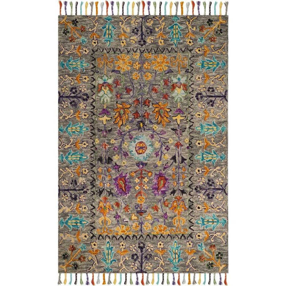 BLOSSOM, GREY / MULTI, 4' X 6', Area Rug, BLM453A-4