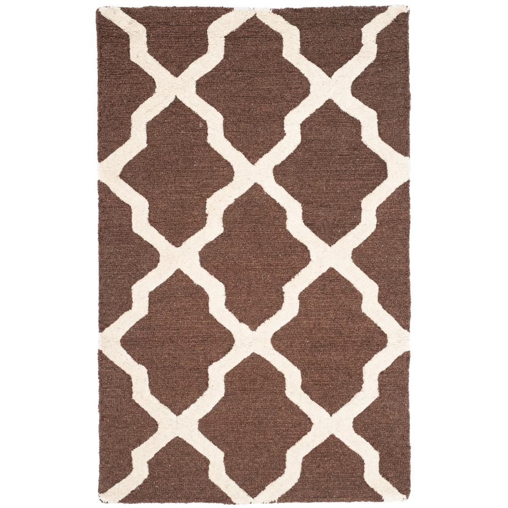 CAMBRIDGE, DARK BROWN / IVORY, 2'-6" X 4', Area Rug, CAM121H-24
