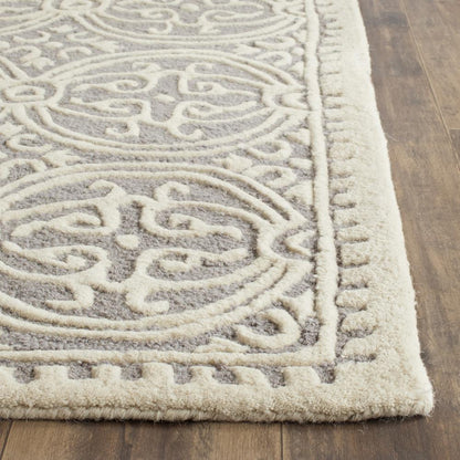 CAMBRIDGE, SILVER / IVORY, 2'-6" X 20', Area Rug, CAM123D-220