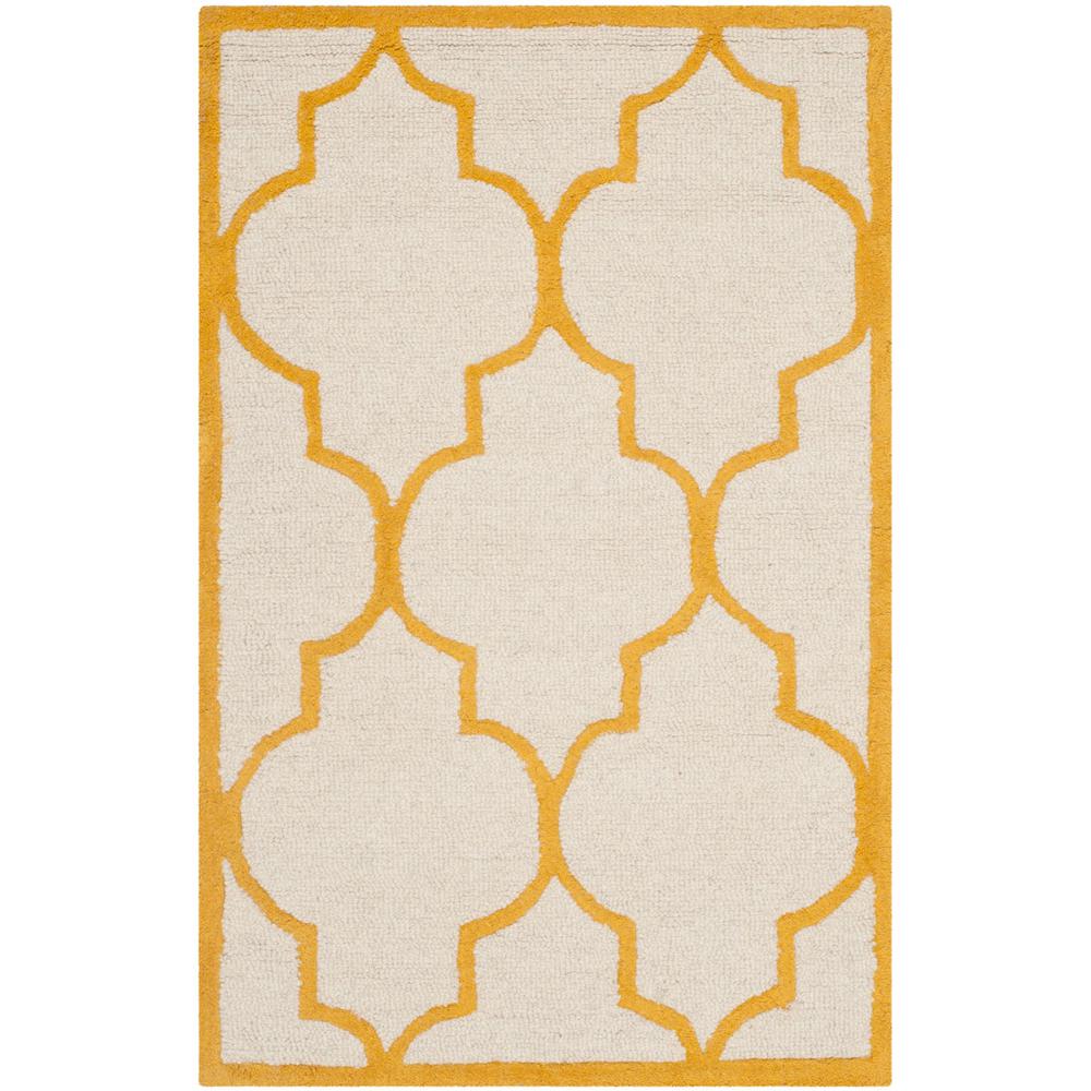 CAMBRIDGE, IVORY / GOLD, 2'-6" X 6', Area Rug, CAM134U-26