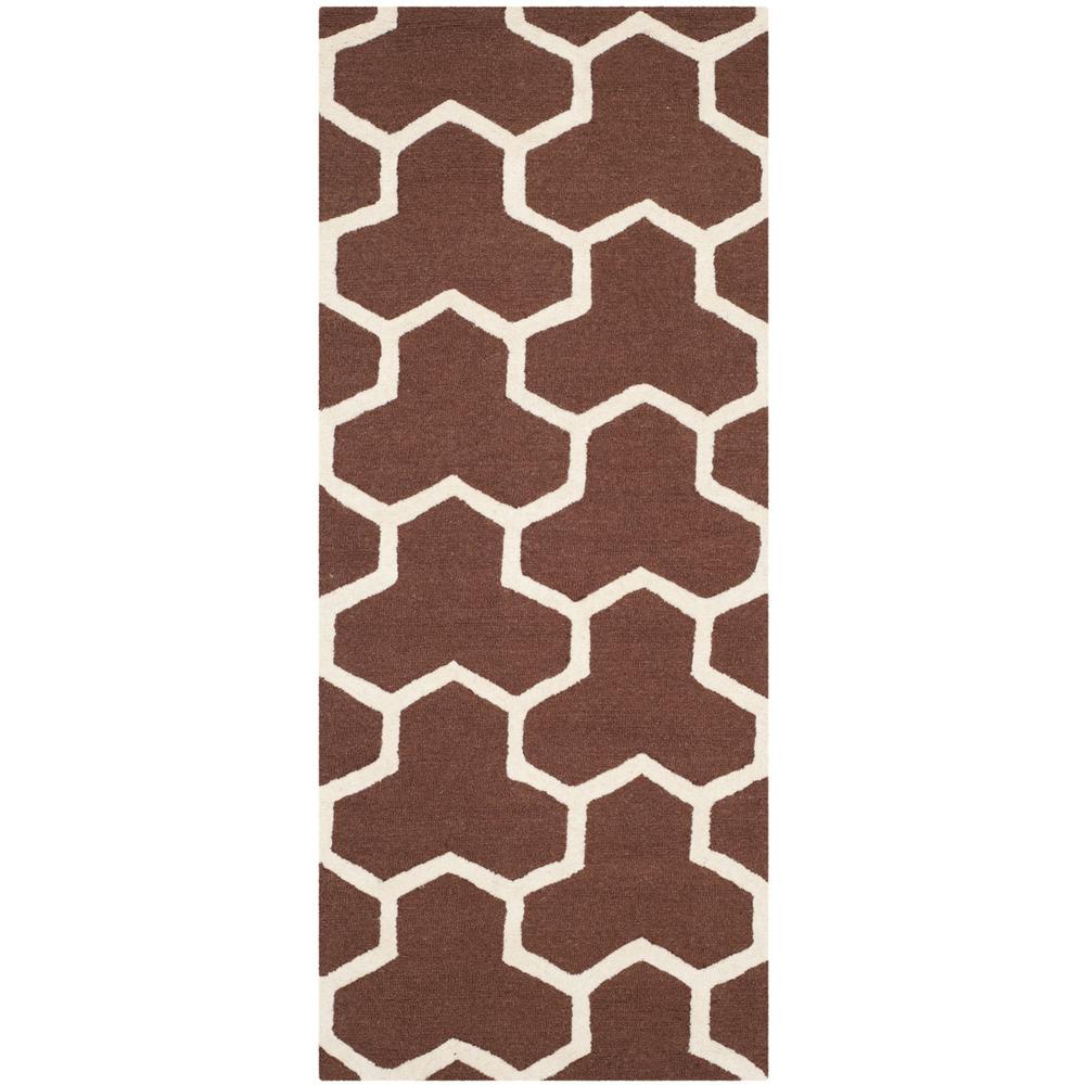 CAMBRIDGE, DARK BROWN / IVORY, 2'-6" X 6', Area Rug, CAM146H-26