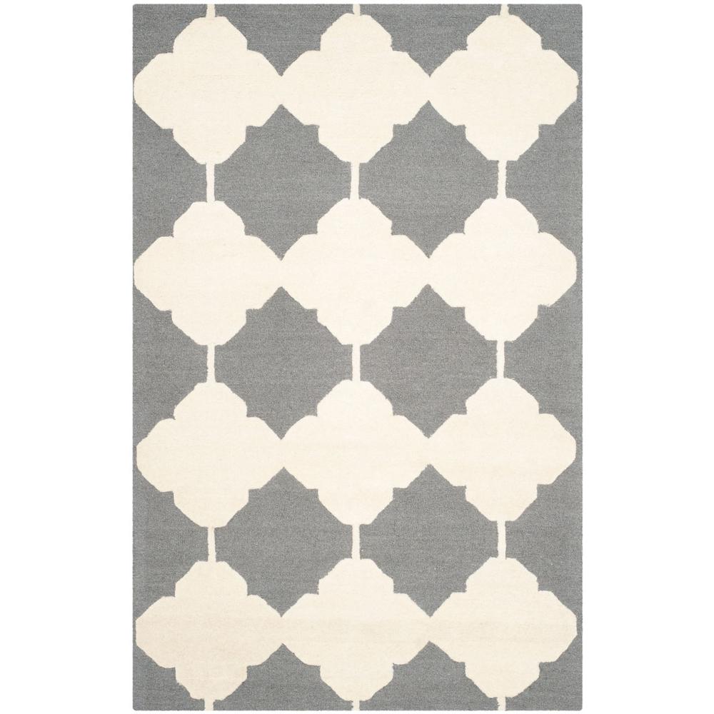 CAMBRIDGE, DARK GREY / IVORY, 8' X 10', Area Rug, CAM719D-8