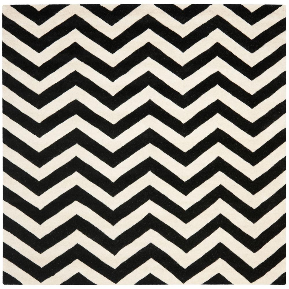 CHATHAM, IVORY / BLACK, 8'-9" X 8'-9" Square, Area Rug, CHT715A-9SQ