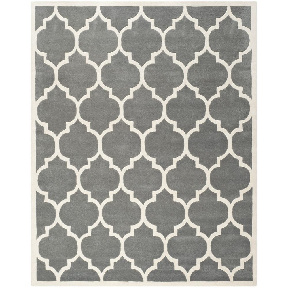CHATHAM, DARK GREY / IVORY, 8'-9" X 12', Area Rug, CHT734D-9