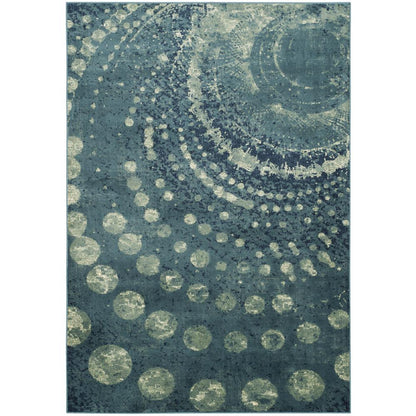 CONSTELLATION VINTAGE, TURQUOISE / MULTI, 4' X 5'-7", Area Rug