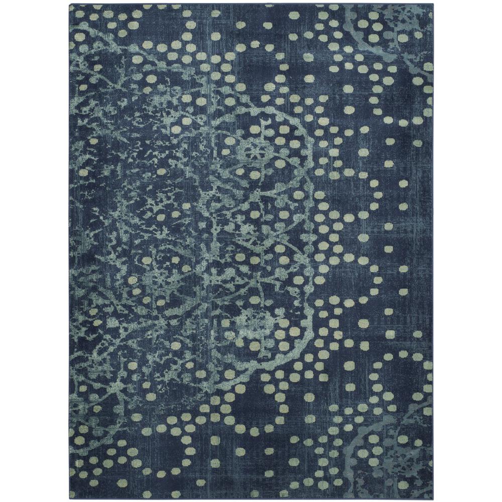 CONSTELLATION VINTAGE, BLUE / MULTI, 6'-7" X 9'-2", Area Rug