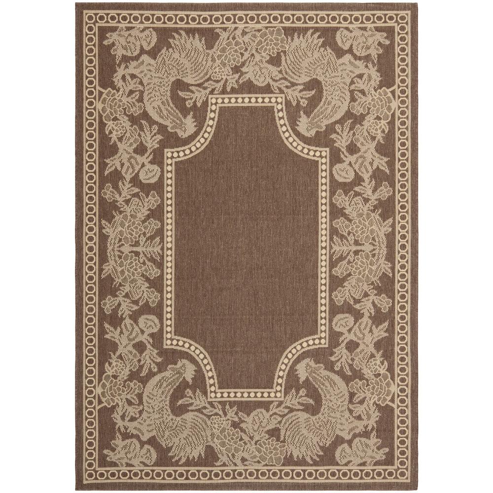COURTYARD, CHOCOLATE / NATURAL, 6'-7" X 9'-6", Area Rug, CY3305-3409-6