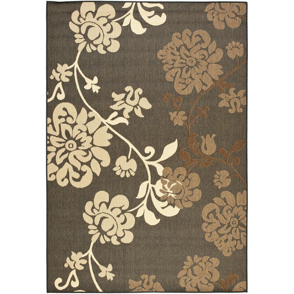 COURTYARD, BLACK NATURAL / BROWN, 5'-3" X 7'-7", Area Rug, CY4027D-5