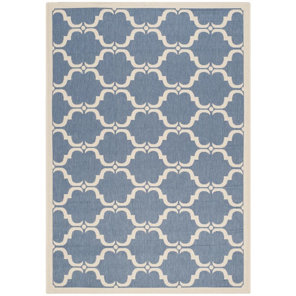 COURTYARD, BLUE / BEIGE, 6'-7" X 9'-6", Area Rug, CY6009-243-6