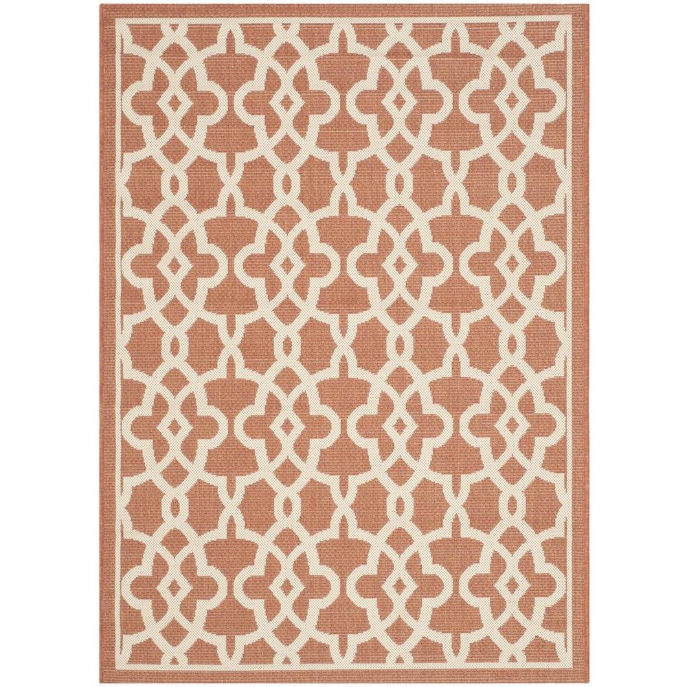 COURTYARD, TERRACOTTA / BEIGE, 6'-7" X 9'-6", Area Rug, CY6071-241-6