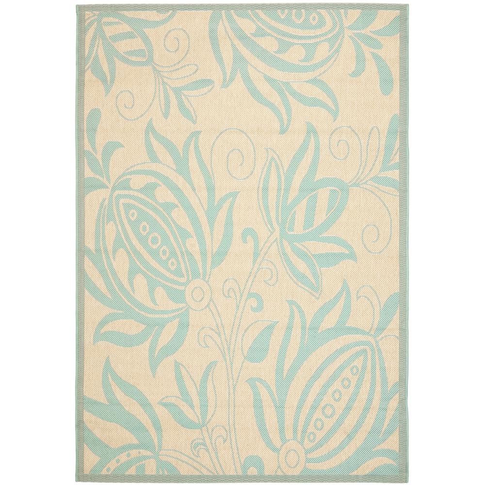 COURTYARD, CREAM / AQUA, 8' X 11', Area Rug, CY6109-15-8