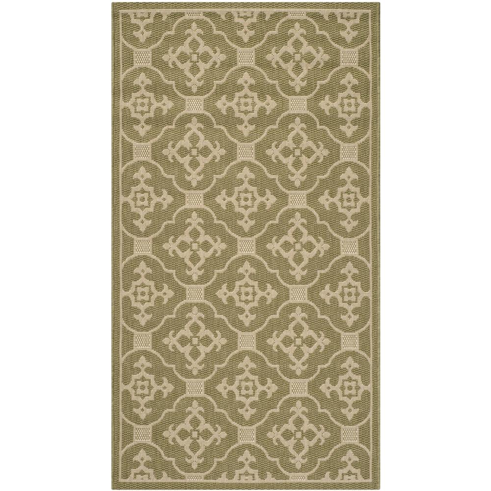 COURTYARD, GREEN / CREME, 5'-3" X 7'-7", Area Rug, CY6564-24-5