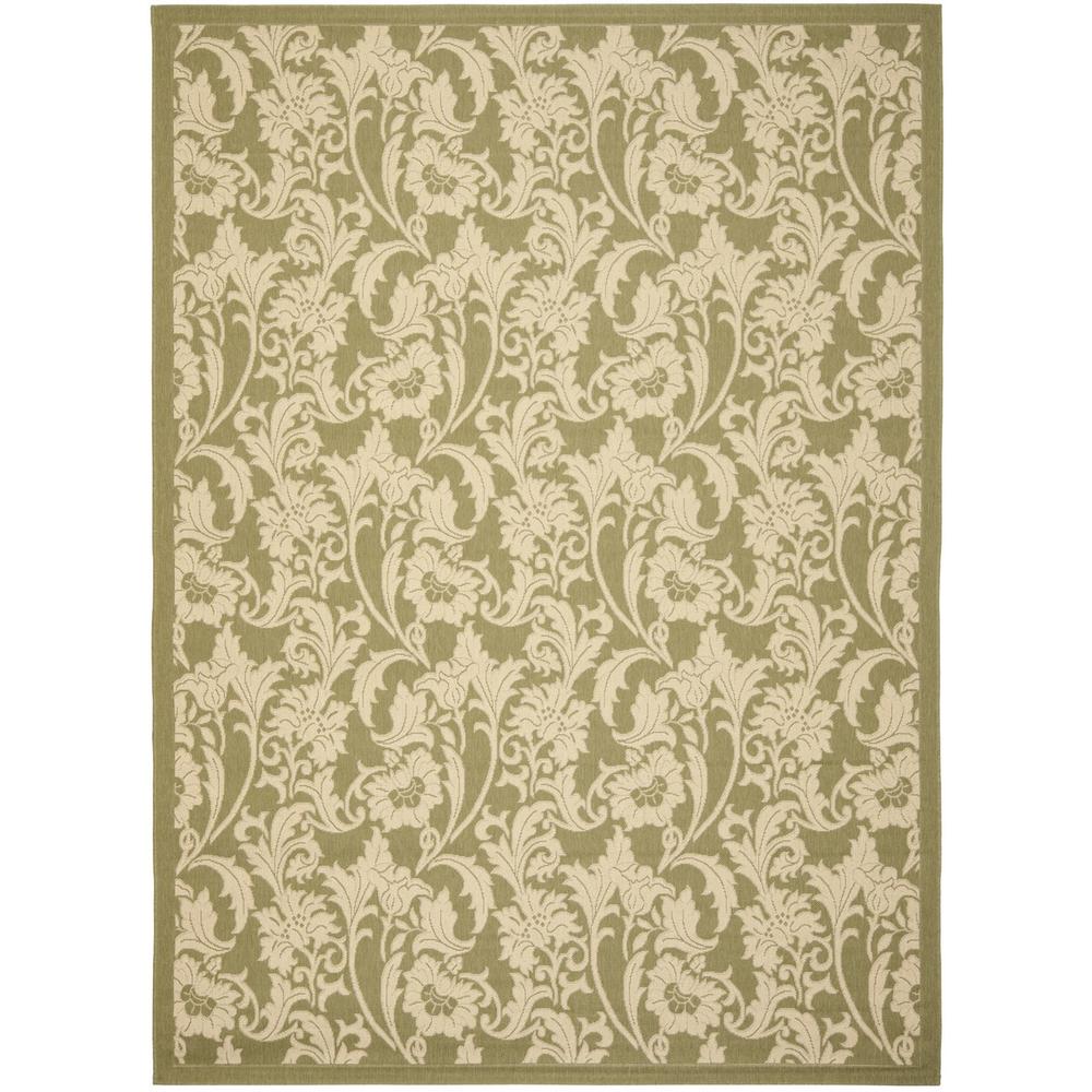 COURTYARD, GREEN / CREME, 6'-7" X 9'-6", Area Rug, CY6565-24-6