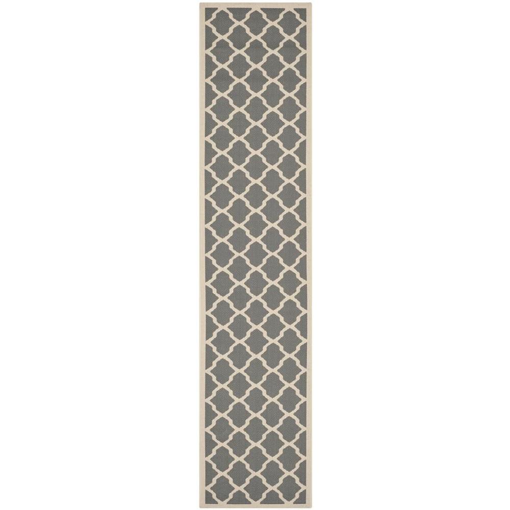 COURTYARD, ANTHRACITE / BEIGE, 2'-3" X 14', Area Rug, CY6903-246-214