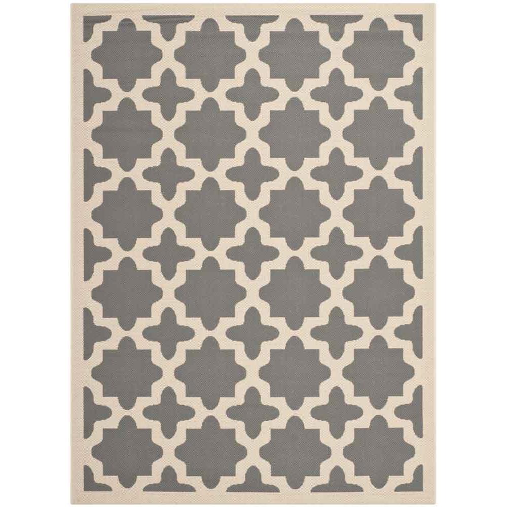 COURTYARD, ANTHRACITE / BEIGE, 6'-7" X 9'-6", Area Rug, CY6913-246-6