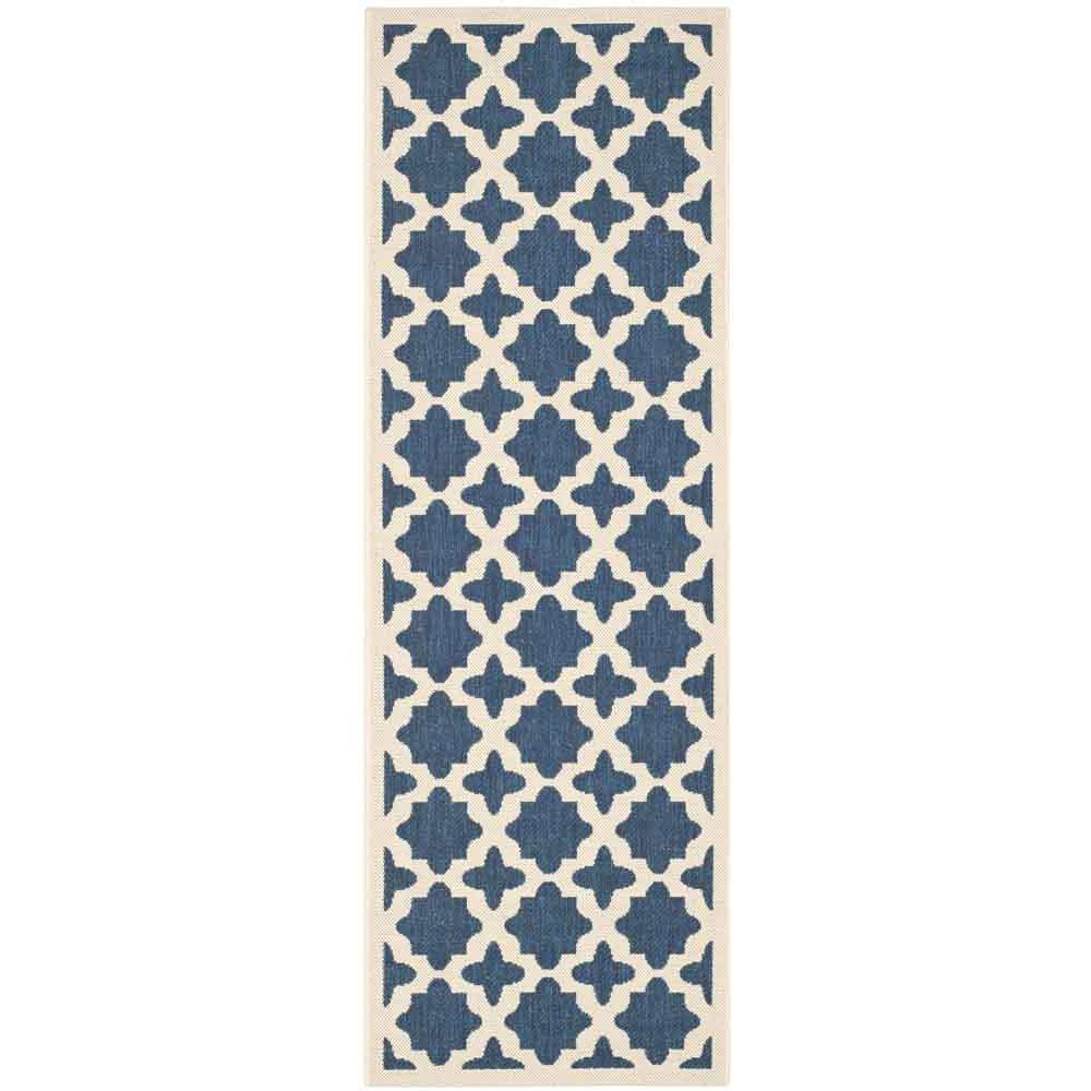 COURTYARD, NAVY / BEIGE, 2'-3" X 14', Area Rug, CY6913-268-214