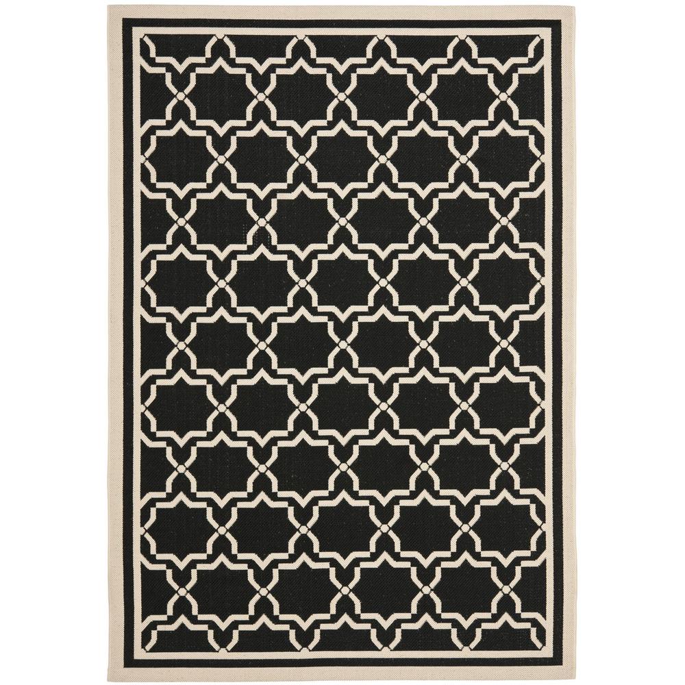 COURTYARD, BLACK / BEIGE, 6'-7" X 9'-6", Area Rug, CY6916-226-6