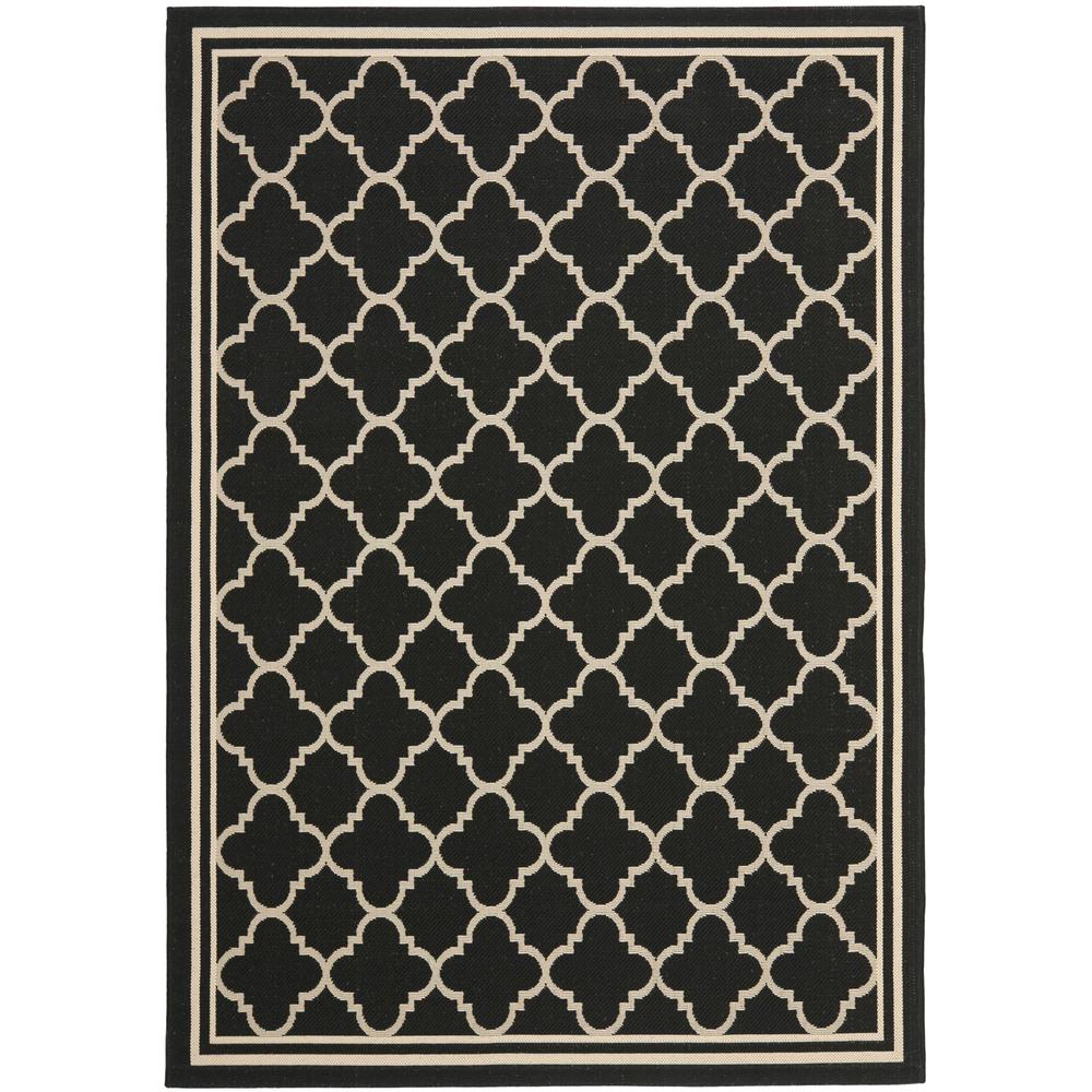 COURTYARD, BLACK / BEIGE, 6'-7" X 9'-6", Area Rug, CY6918-226-6